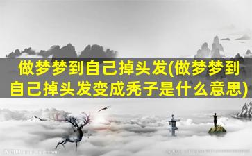 做梦梦到自己掉头发(做梦梦到自己掉头发变成秃子是什么意思)