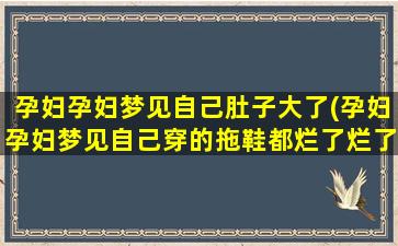 孕妇孕妇梦见自己肚子大了(孕妇孕妇梦见自己穿的拖鞋都烂了烂了)