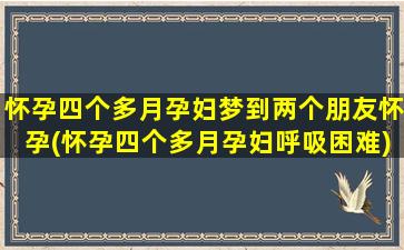 怀孕四个多月孕妇梦到两个朋友怀孕(怀孕四个多月孕妇呼吸困难)