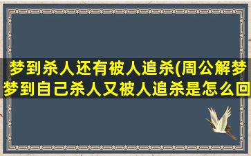 梦到杀人还有被人追杀(周公解梦梦到自己杀人又被人追杀是怎么回是)