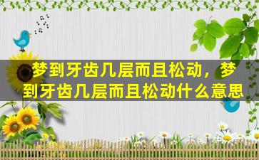 梦到牙齿几层而且松动，梦到牙齿几层而且松动什么意思