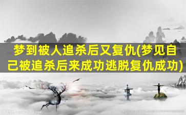 梦到被人追杀后又复仇(梦见自己被追杀后来成功逃脱复仇成功)