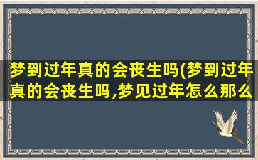 梦到过年真的会丧生吗(梦到过年真的会丧生吗,梦见过年怎么那么可怕)