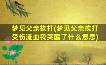 梦见父亲挨打(梦见父亲挨打受伤流血我哭醒了什么意思)