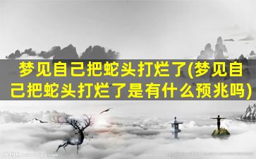 梦见自己把蛇头打烂了(梦见自己把蛇头打烂了是有什么预兆吗)