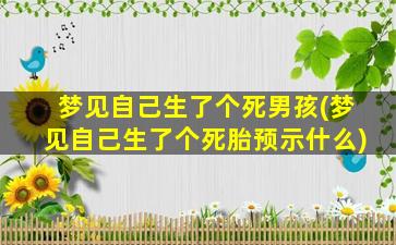 梦见自己生了个死男孩(梦见自己生了个死胎预示什么)